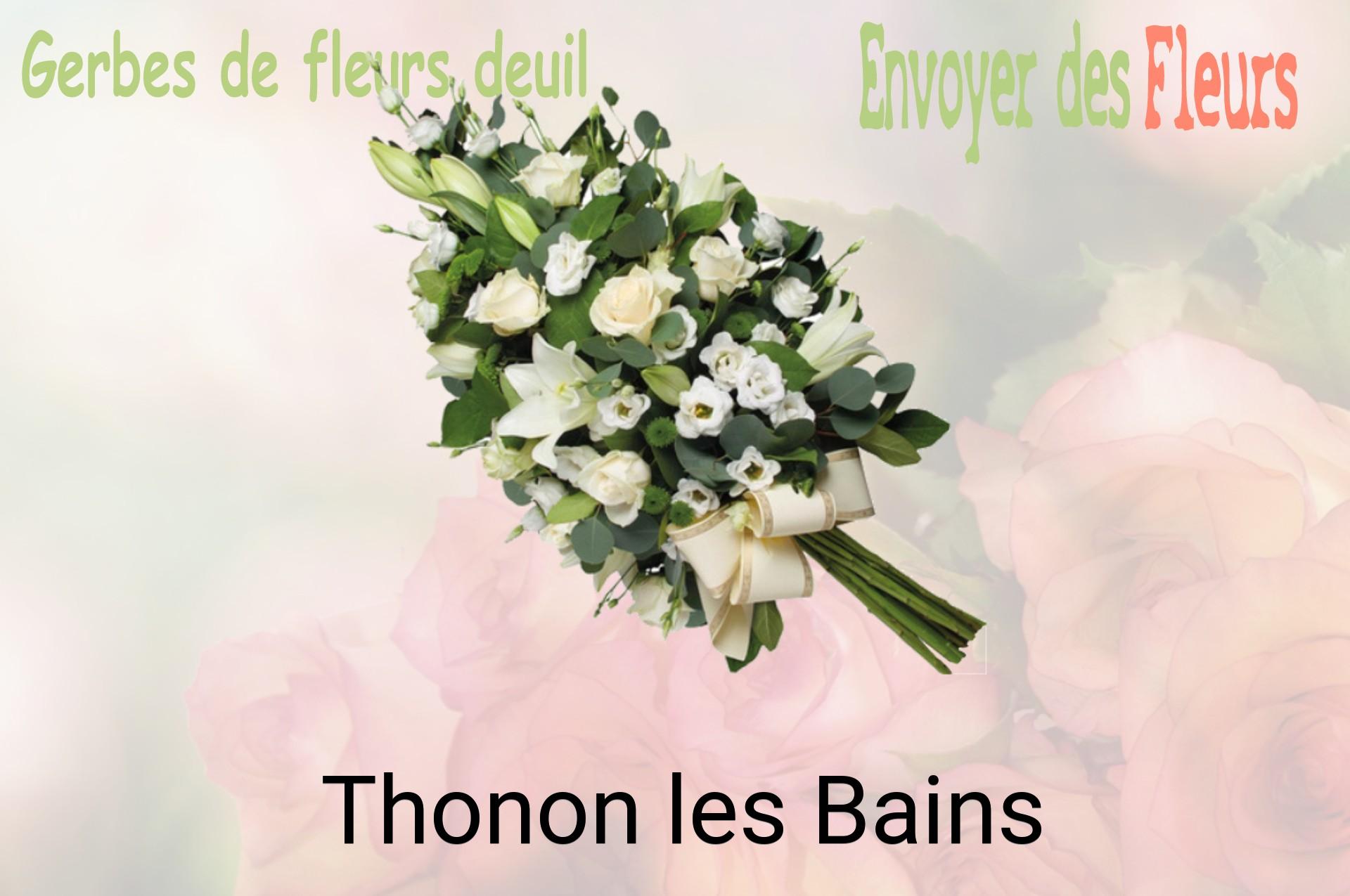 Gerbe de fleurs de deuil livrée à Thonon-les-Bains